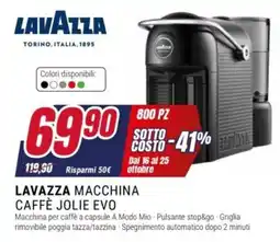 Trony Lavazza macchina caffè jolie evo offerta