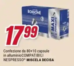 Trony Borbone capsule compatibili Nespresso miscela decisa offerta