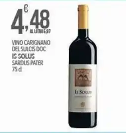 Iper Nonna Isa Vino Carignano del Sulcis DOC Is Solus Sardus Pater offerta