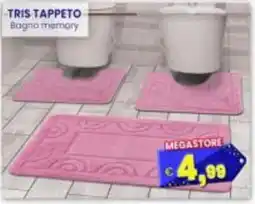 Punto Shopping Megastore Tris tappeto bagno memory offerta