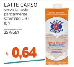 Stop&Shop Latte carso senza lattosio parzialmente scremato UHT offerta