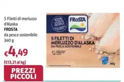 Futura Supermercati 5 Filetti di merluzzo d'Alaska Frosta offerta