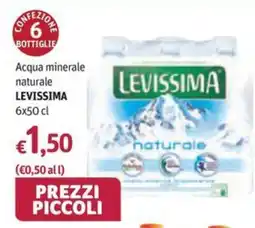 Futura Supermercati Acqua minerale naturale Levissima offerta