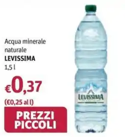 Futura Supermercati Acqua minerale naturale Levissima offerta