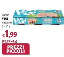 Futura Supermercati Tonno VEGÈ naturale offerta