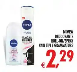 Deco Iperstore Nivea deodorante roll-on/spray offerta