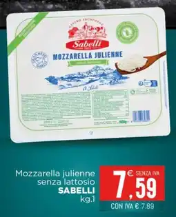 Altasfera Mozzarella julienne senza lattosio Sabelli offerta