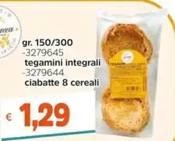 Stop&Shop Tegamini integrali ciabatte 8 cereali offerta
