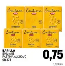 Emporio Amato Barilla Emiliane pastina all'uovo offerta