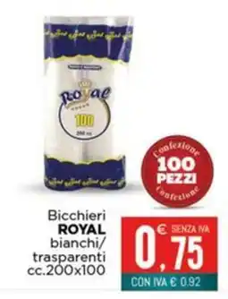 Altasfera Bicchieri Royal bianchi/trasparenti offerta