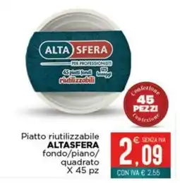 Altasfera Piatto riutilizzabile Altasfera offerta