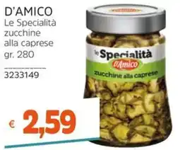Stop&Shop Le Specialità D'Amico zucchine alla caprese offerta