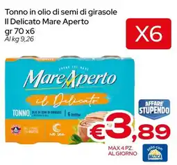 MAX Supermercati Tonno Mare Aperto il Delicato offerta