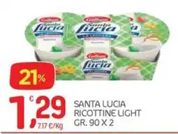 Carni e Affini Supermercati Santa Lucia Ricottine Light offerta