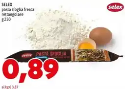 MEGA SELEX pasta sfoglia fresca rettangolare offerta