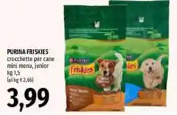 Emi Supermercati Purina Friskies crocchette per cane mini menu junior offerta