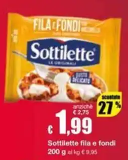 Sì con te Superstore Sottilette fila e fondi offerta