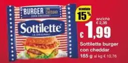 Sì con te Superstore Sottilette burger con cheddar offerta