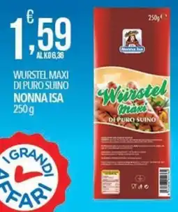 Iper Nonna Isa Wurstel maxi di puro suino Nonna Isa offerta