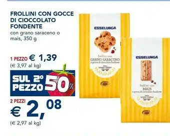 Esselunga Frollini con gocce di cioccolato fondente offerta