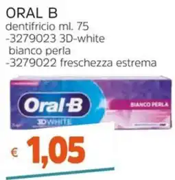 Stop&Shop Oral B dentifricio 3D-white bianco perla offerta