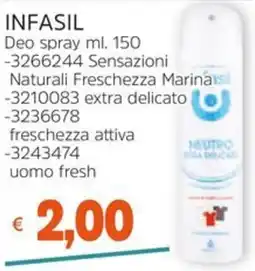 Stop&Shop Infasil deo spray offerta