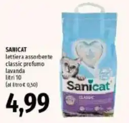 Emi Supermercati Sanicat lettiera assorbente classic profumo lavanda offerta
