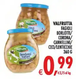 Deco Iperstore Valfrutta fagioli borlotti/corona/cannellini/ceci/lenticchie offerta