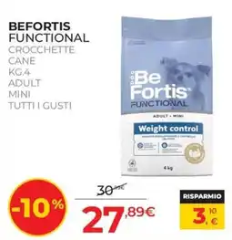 Arcaplanet Be Fortis Functional crocchette cane adult mini offerta