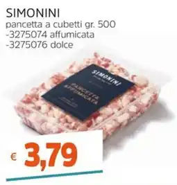 Stop&Shop Simonini pancetta a cubetti offerta