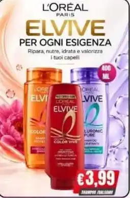 Irys Elvive shampoo/balsamo offerta