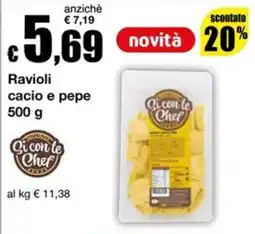 Sì con te Superstore Ravioli cacio e pepe Qi con le Chef offerta