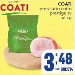 Gruppo di Palo Coati prosciutto cotto prestige sv offerta