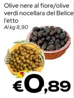 MAX Supermercati Olive nere al fiore/olive verdi nocellara del Belice offerta