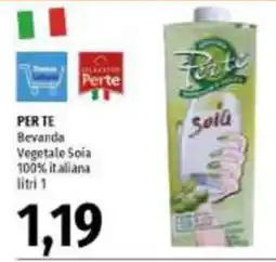 Emi Supermercati Per te bevanda vegetale soia offerta