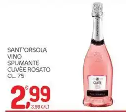 Carni e Affini Supermercati Sant'Orsola vino spumante cuvée rosato offerta