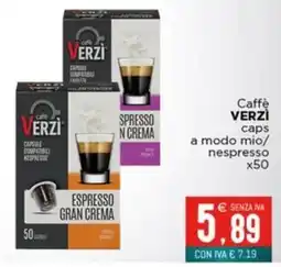 Altasfera Caffè VERZI caps a modo mio/ nespresso offerta