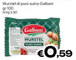 MAX Supermercati Wurstel di puro suino Galbani offerta