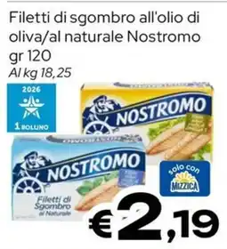 MAX Supermercati Filetti di sgombro al naturale Nostromo offerta