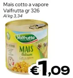 MAX Supermercati Mais cotto a vapore Valfrutta offerta