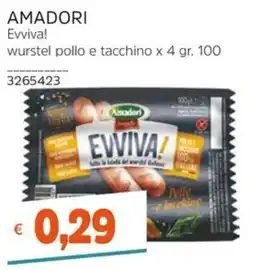 Stop&Shop Amadori Evviva! wurstel pollo e tacchino offerta