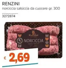 Stop&Shop Renzini norciccìa salsiccia da cuocere offerta