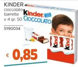 Stop&Shop Kinder cioccolato barrette offerta