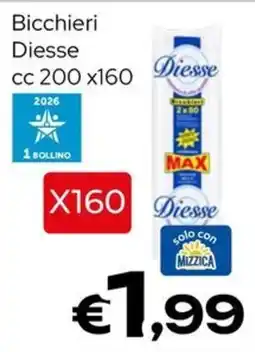 MAX Supermercati Bicchieri Diesse offerta