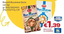 MAX Supermercati Biscotti Bucaneve Doria offerta