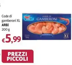 Futura Supermercati Code di gamberoni XL ARBI offerta