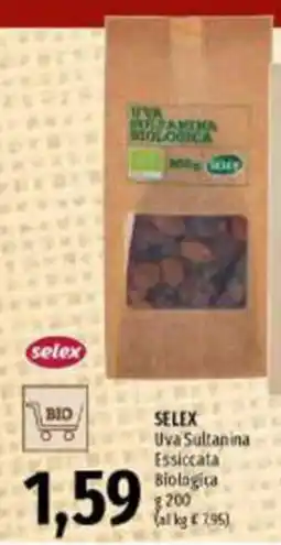 Emi Supermercati Selex Uva Sultanina Essiccata Biologica offerta
