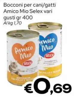 MAX Supermercati Bocconcini per cani/gatti Amico Mio Selex offerta