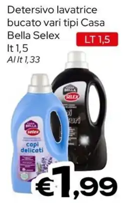 MAX Supermercati Detersivo lavatrice bucato vari tipi Casa Bella Selex offerta