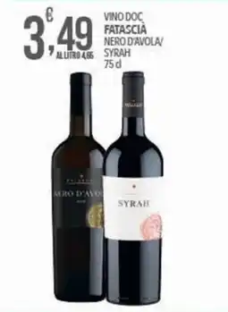 Iper Nonna Isa Vino DOC Fatascia Nero d'Avola/Syrah offerta